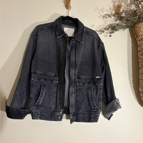 MOTHER Denim Jacket • The Springy Patch Drifter • Size M •New